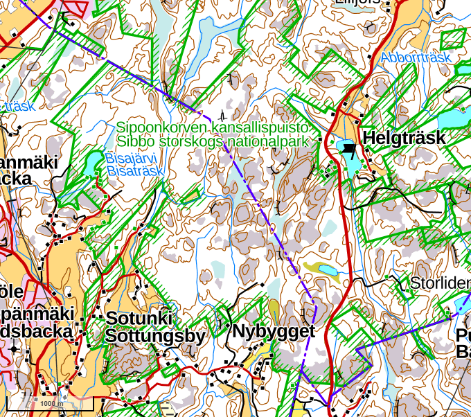 Heltr&auml;sk sijainti