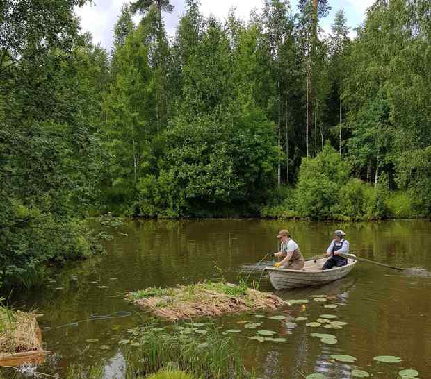 Lauttojen vesillalasku Klenkolla